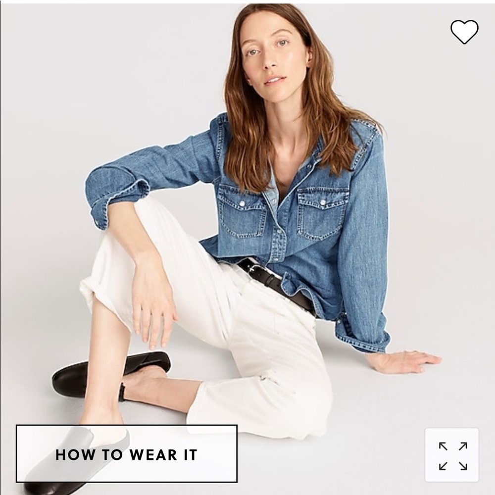 J.Crew Slim-fit Chambray Shirt, NWT, size 0, Colebrook Wash.